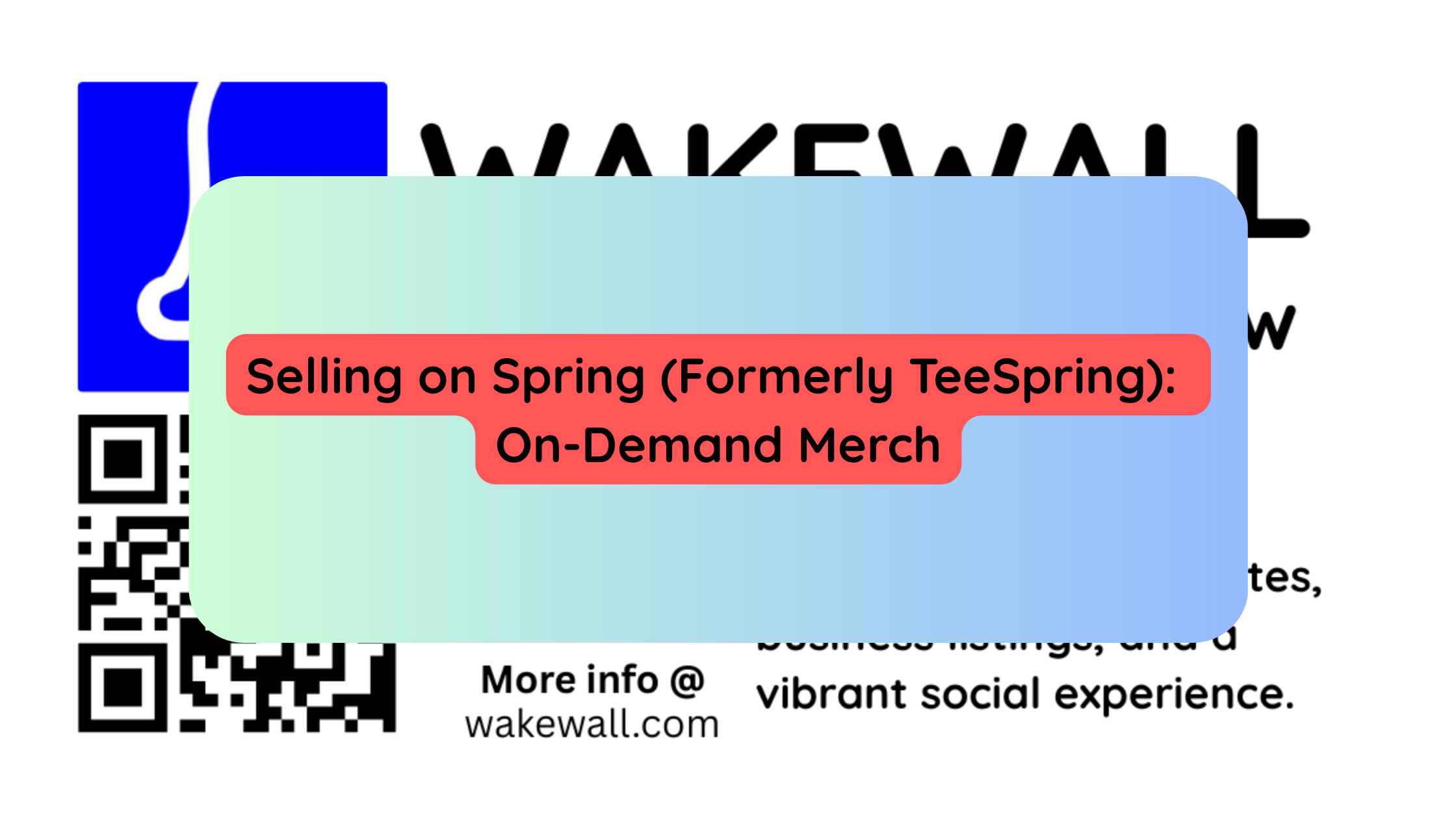 Selling on Spring (Formerly TeeSpring) On-Demand Merch