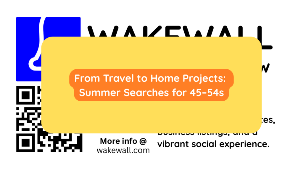 From Travel to Home Projects Summer Searches for 45–54s
