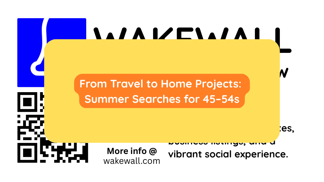 From Travel to Home Projects Summer Searches for 45–54s