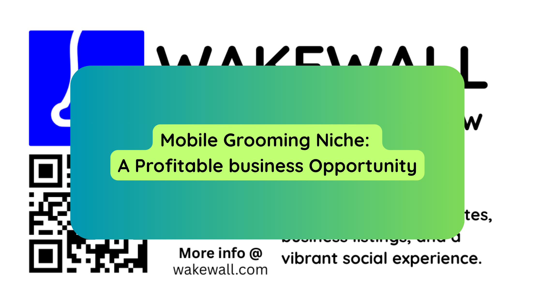 Mobile Grooming Niche A Profitable business Opportunity
