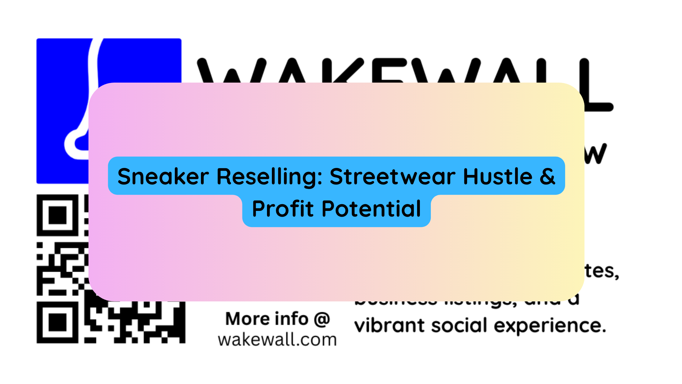 Sneaker Reselling Streetwear Hustle & Profit Potential