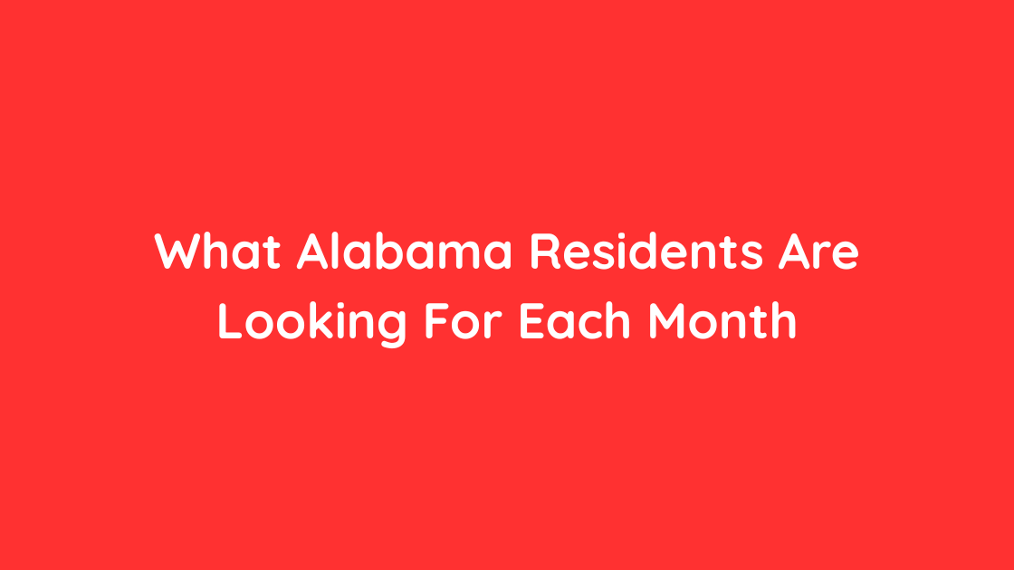 What Alabama Residents Are Looking For Each Month