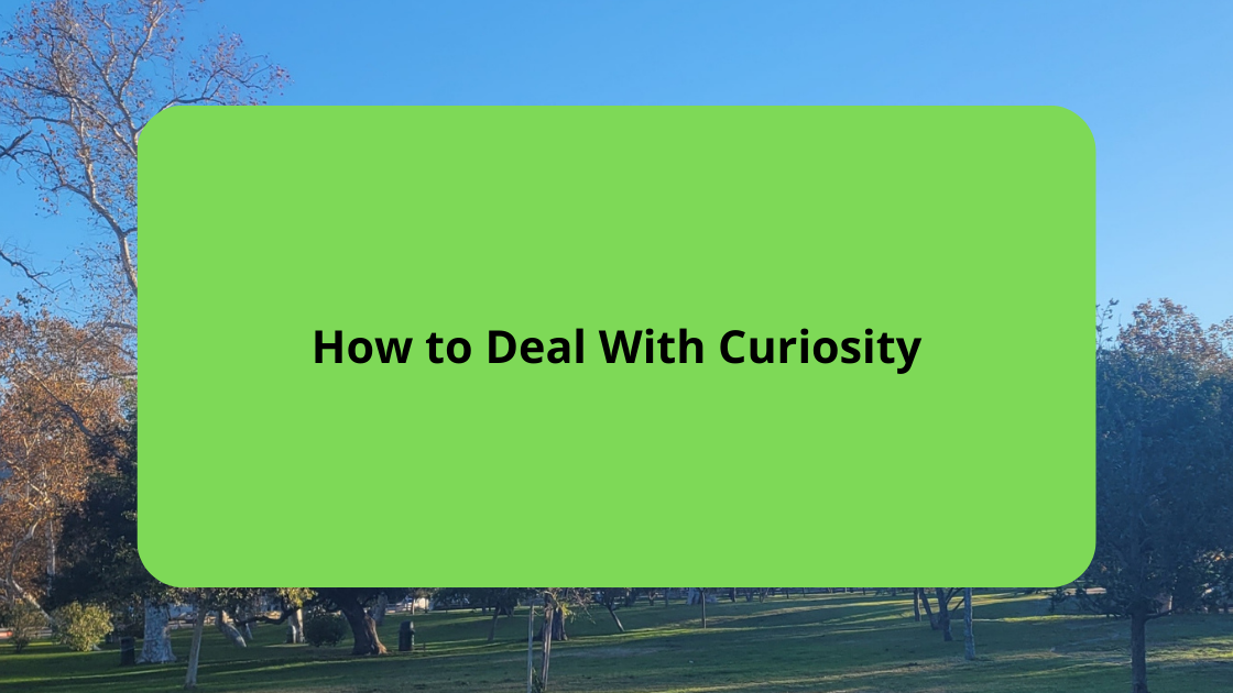 How to Deal With Curiosity