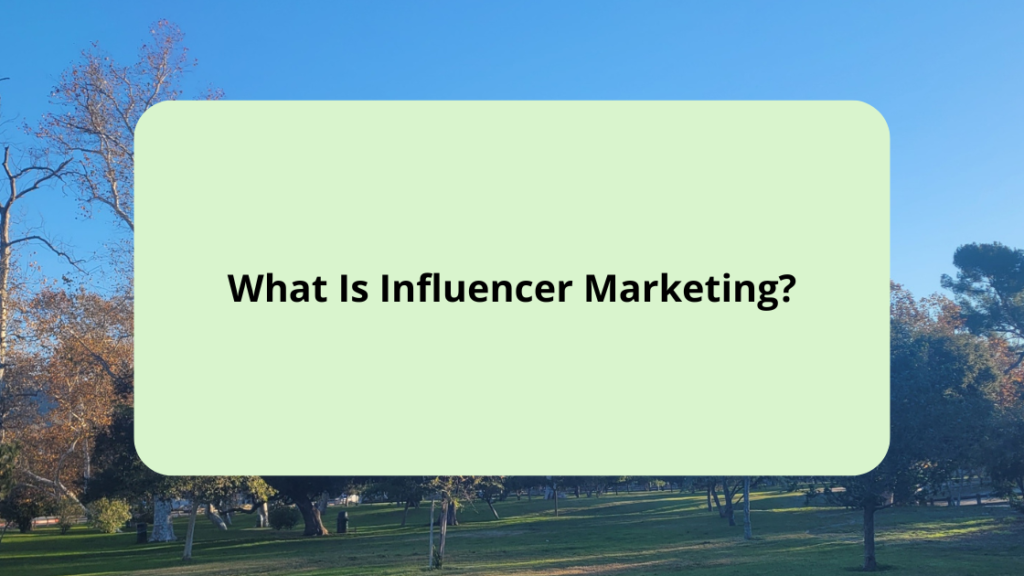 What Is Influencer Marketing