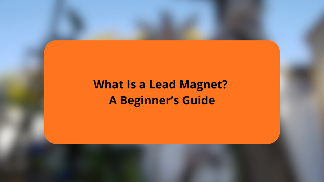 What Is a Lead Magnet A Beginner’s Guide