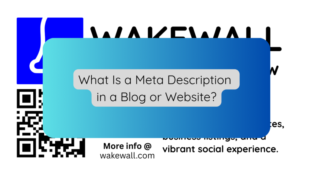 What Is a Meta Description in a Blog or Website