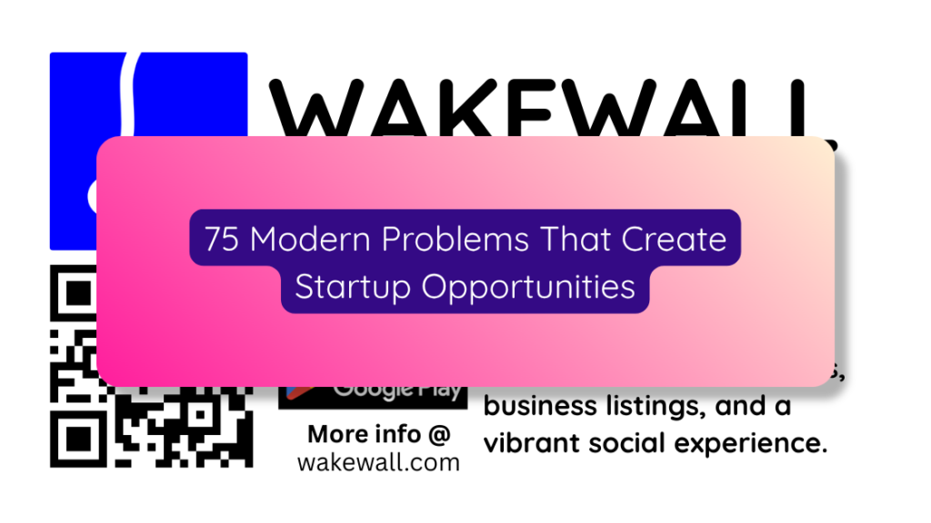 75 Modern Problems That Create Startup Opportunities